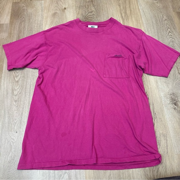 Vintage Lacoste Hot Pink Short Sleeve Tee - Picture 1 of 7